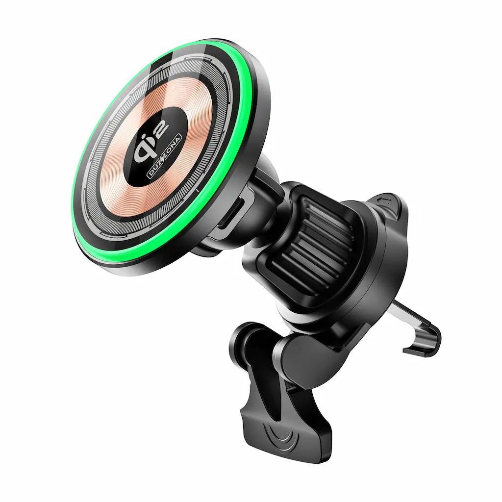 Vinkelvisning af Duzzona oplader til bilens luftudtag