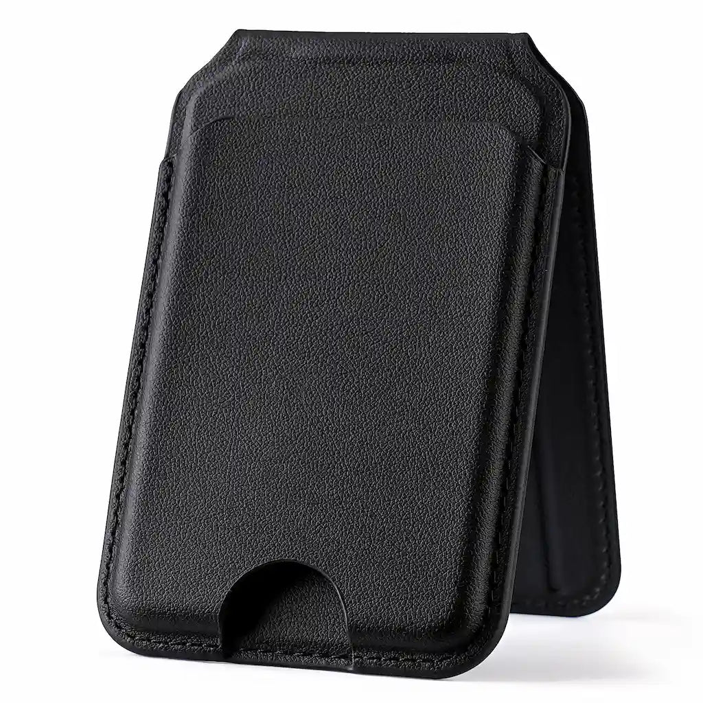 Sort MagSafe kortholder i kunstlæder til iPhone