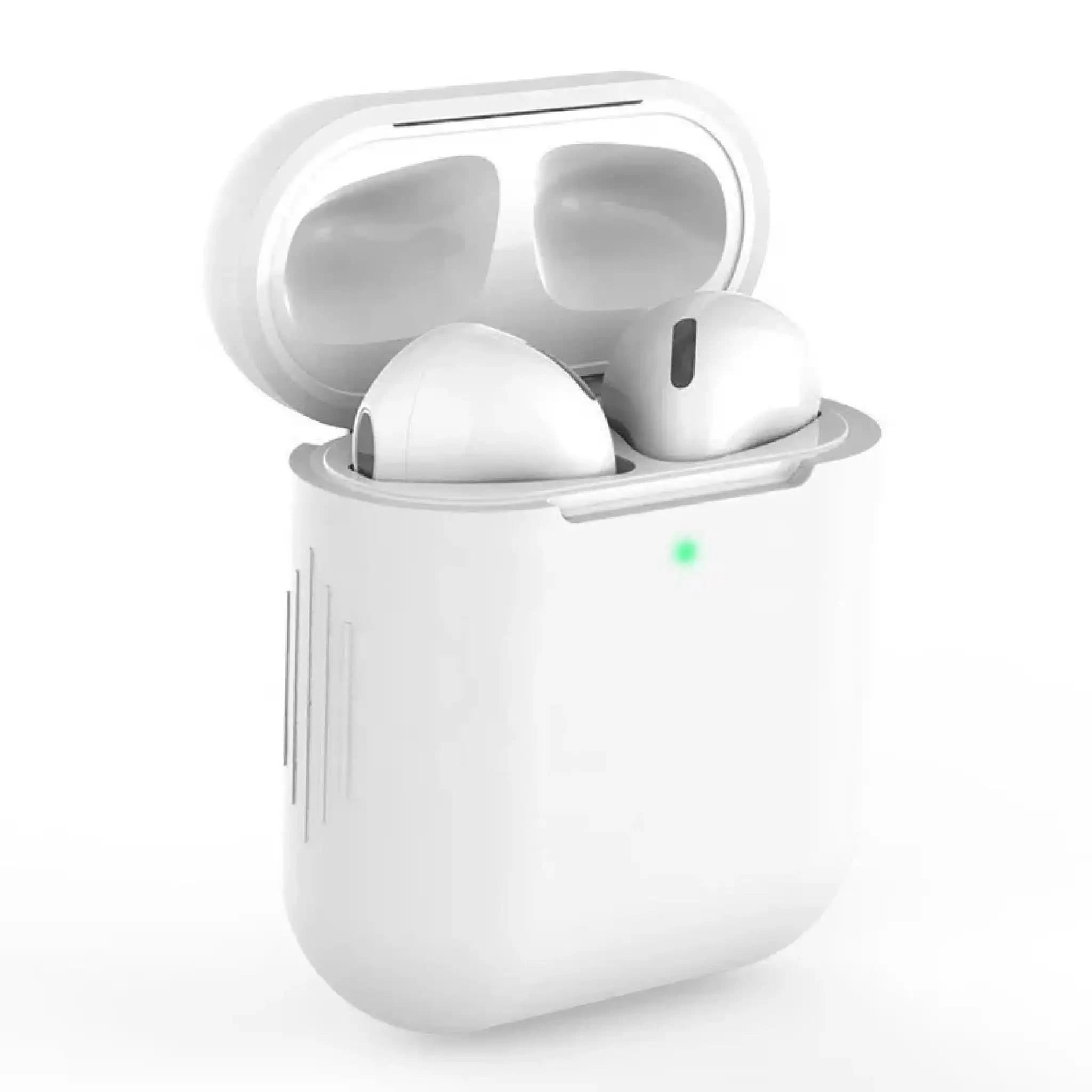 Hvidt silikone etui til AirPods – fleksibel og slidstærk beskyttelse
