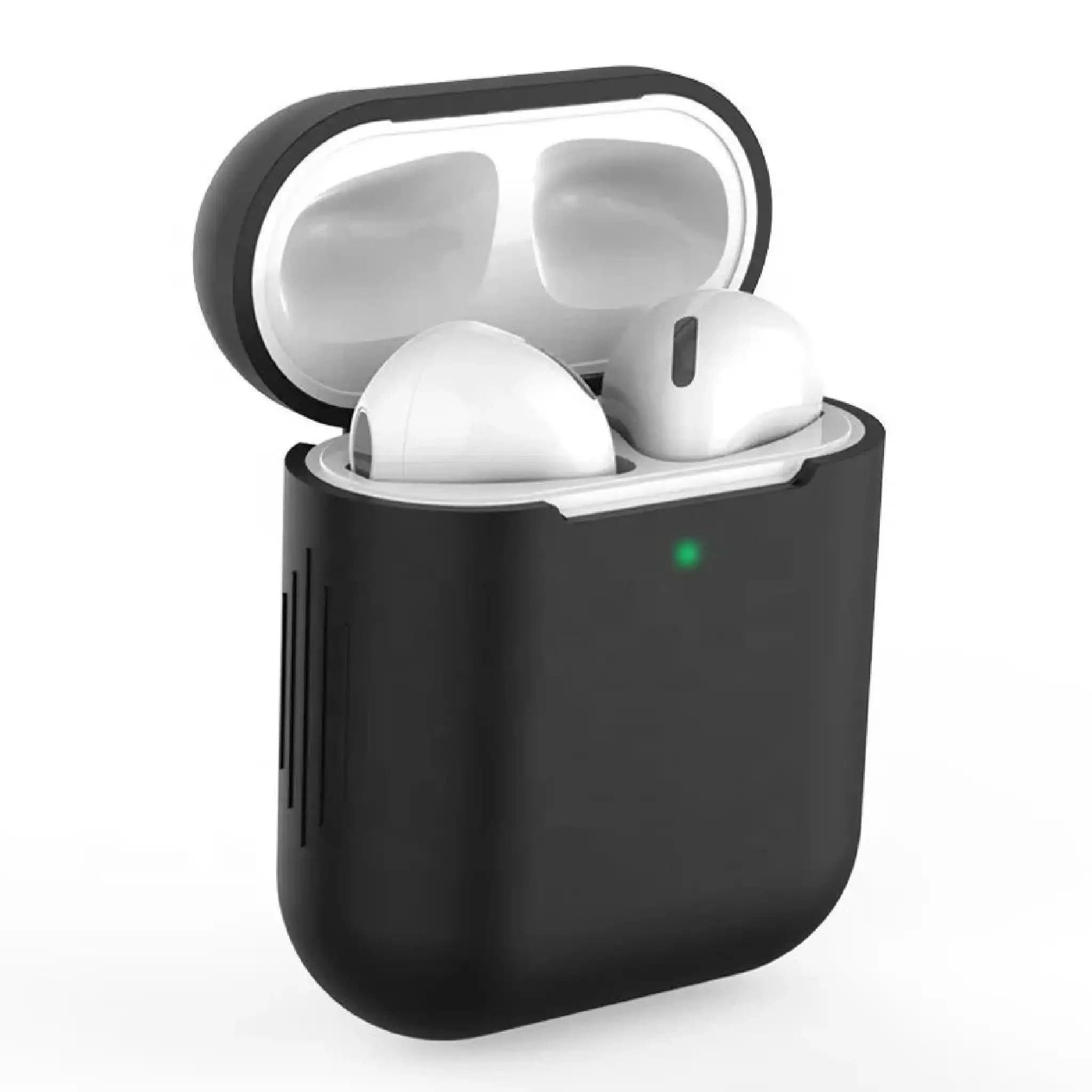 Sort silikone etui til AirPods – beskytter mod ridser og stød