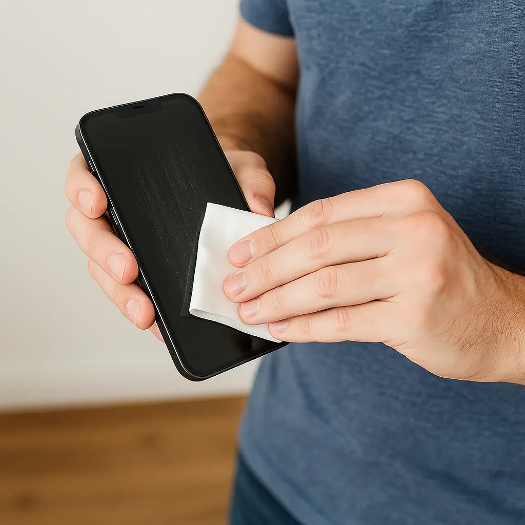 Hvordan renser jeg fedt fra skærmen?