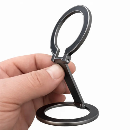 Foldbar magnetisk ringholder i hånden – kompakt mobilstand