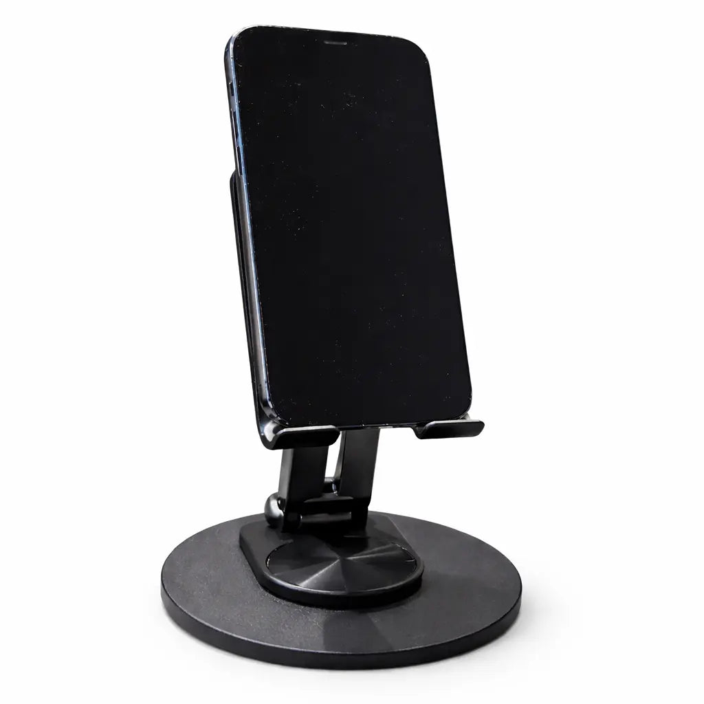 Justerbar mobilholder i metal med vinkelfunktion