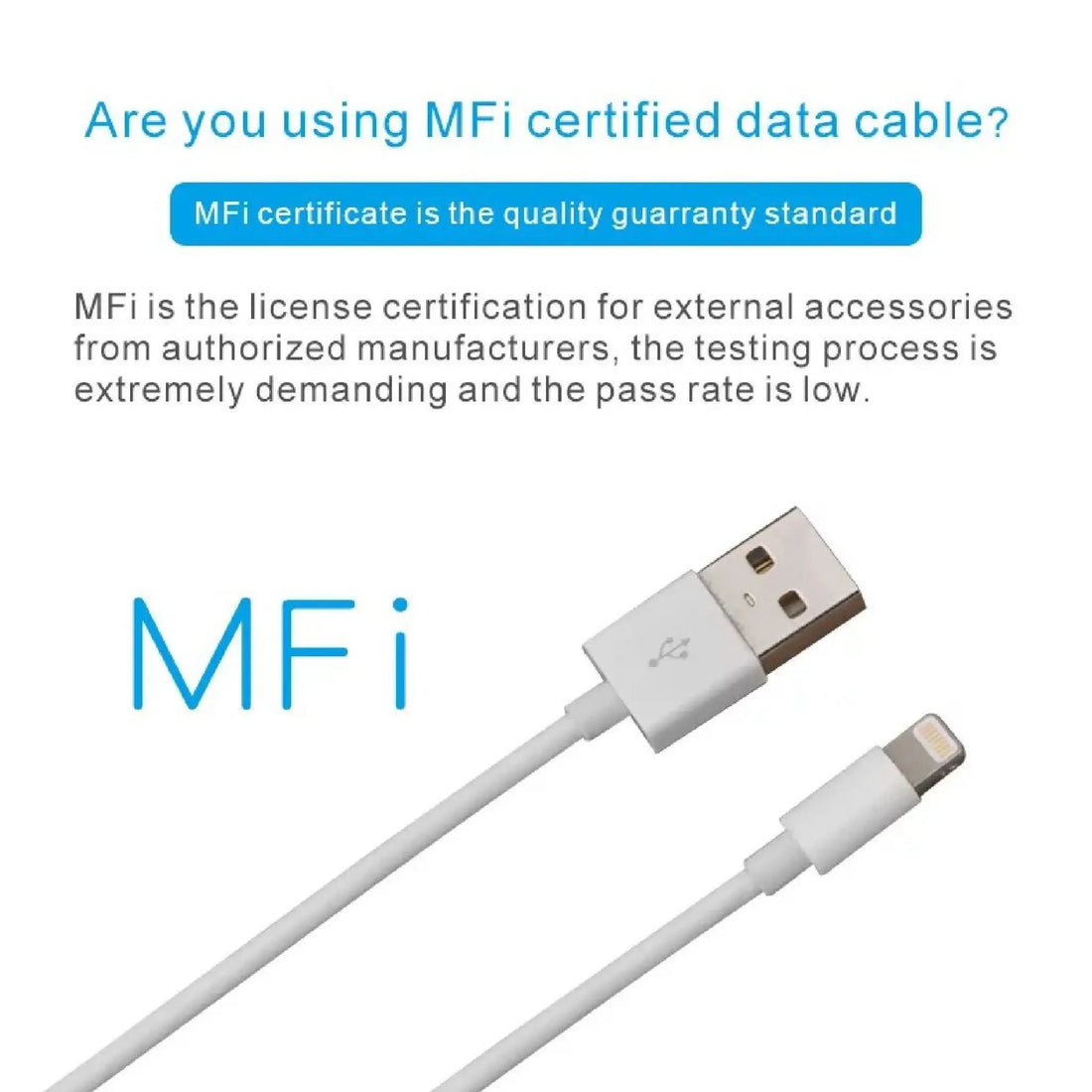 MFI-certificeret Lightning til USB-kabel fra Apple – vises i emballage