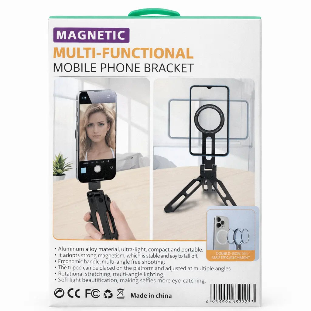Specifikationer på magnetisk mobilholder med tripod