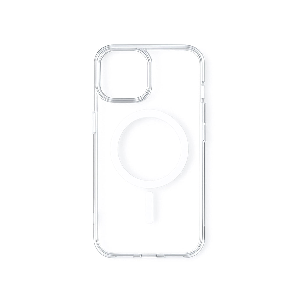 Transparent iPhone cover med hvid MagSafe-ring