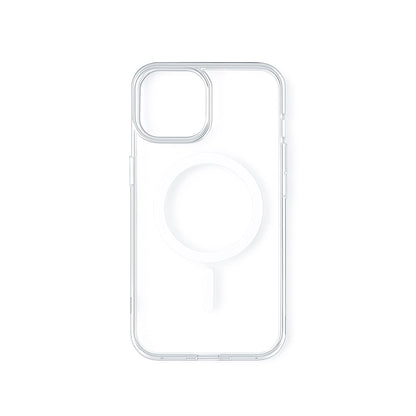 Transparent iPhone cover med hvid MagSafe-ring
