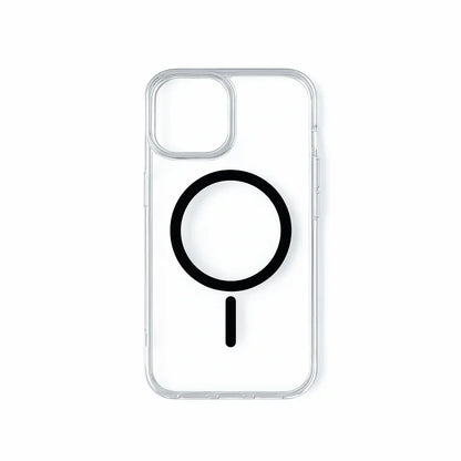 Transparent iPhone cover med sort MagSafe-ring
