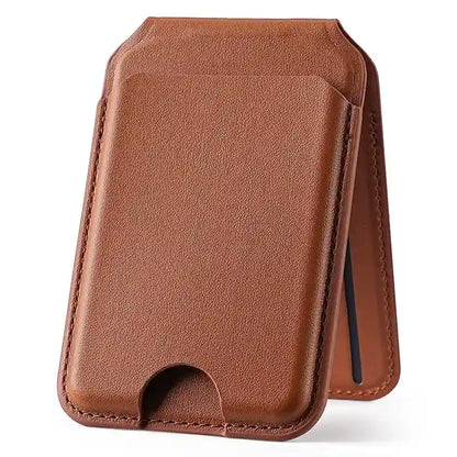 Brun MagSafe kortholder i kunstlæder til iPhone