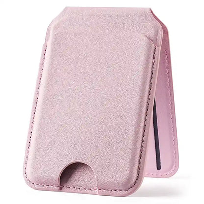 Pink MagSafe kortholder i kunstlæder til iPhone