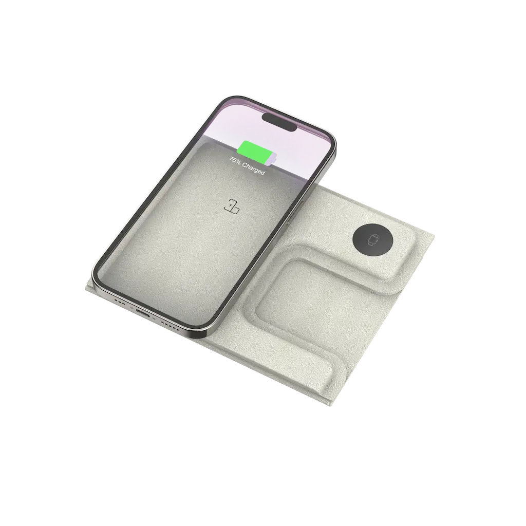 Trådløs opladning af iPhone på sammenfoldet oplader