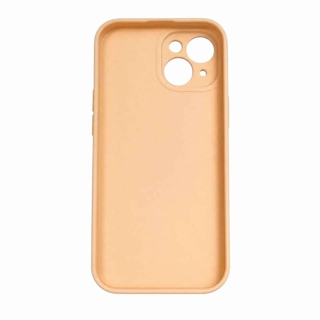 Indvendig side af pink sand silikone cover til iPhone med kameraudskæring