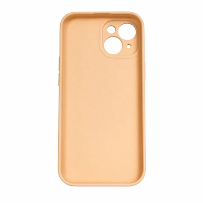 Indvendig side af pink sand silikone cover til iPhone med kameraudskæring
