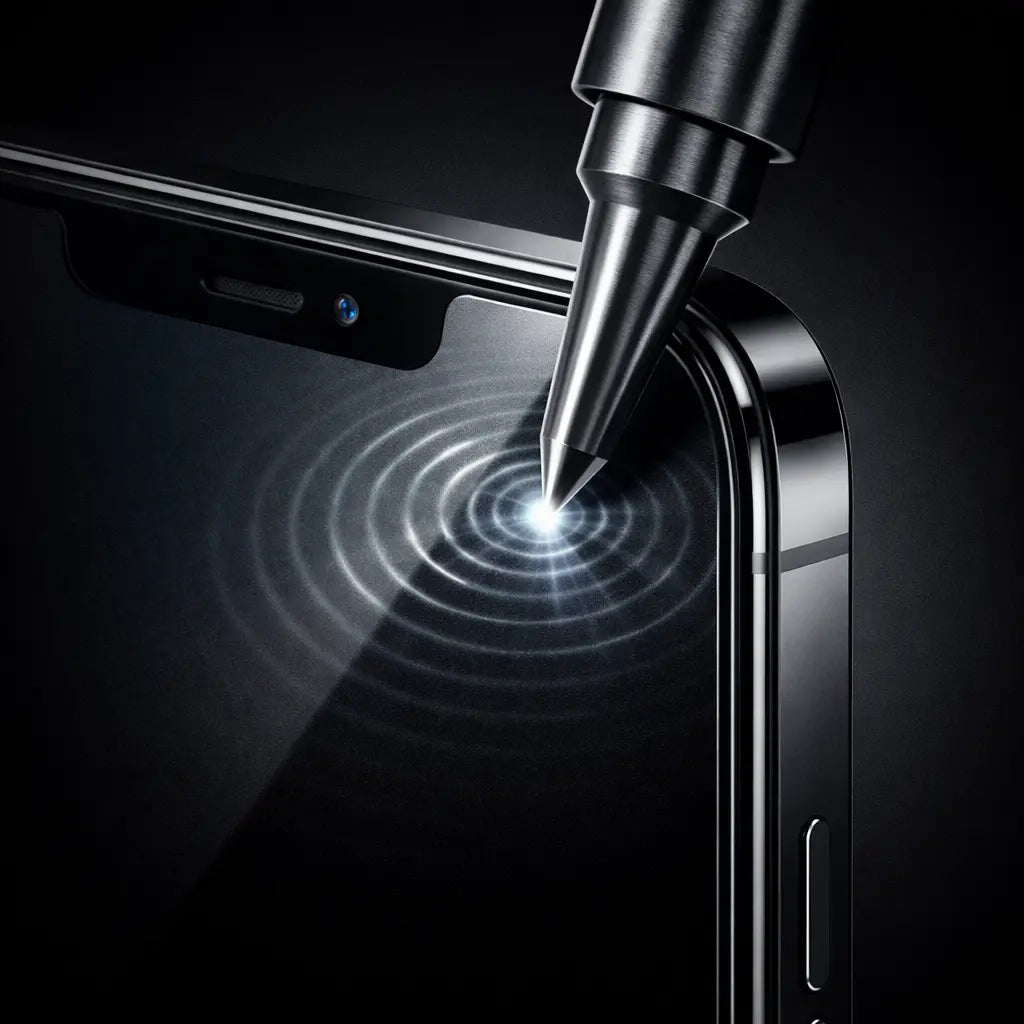 Ridsefast privacy panserglas til smartphone med høj modstandsdygtighed mod tryk og skarpe genstande