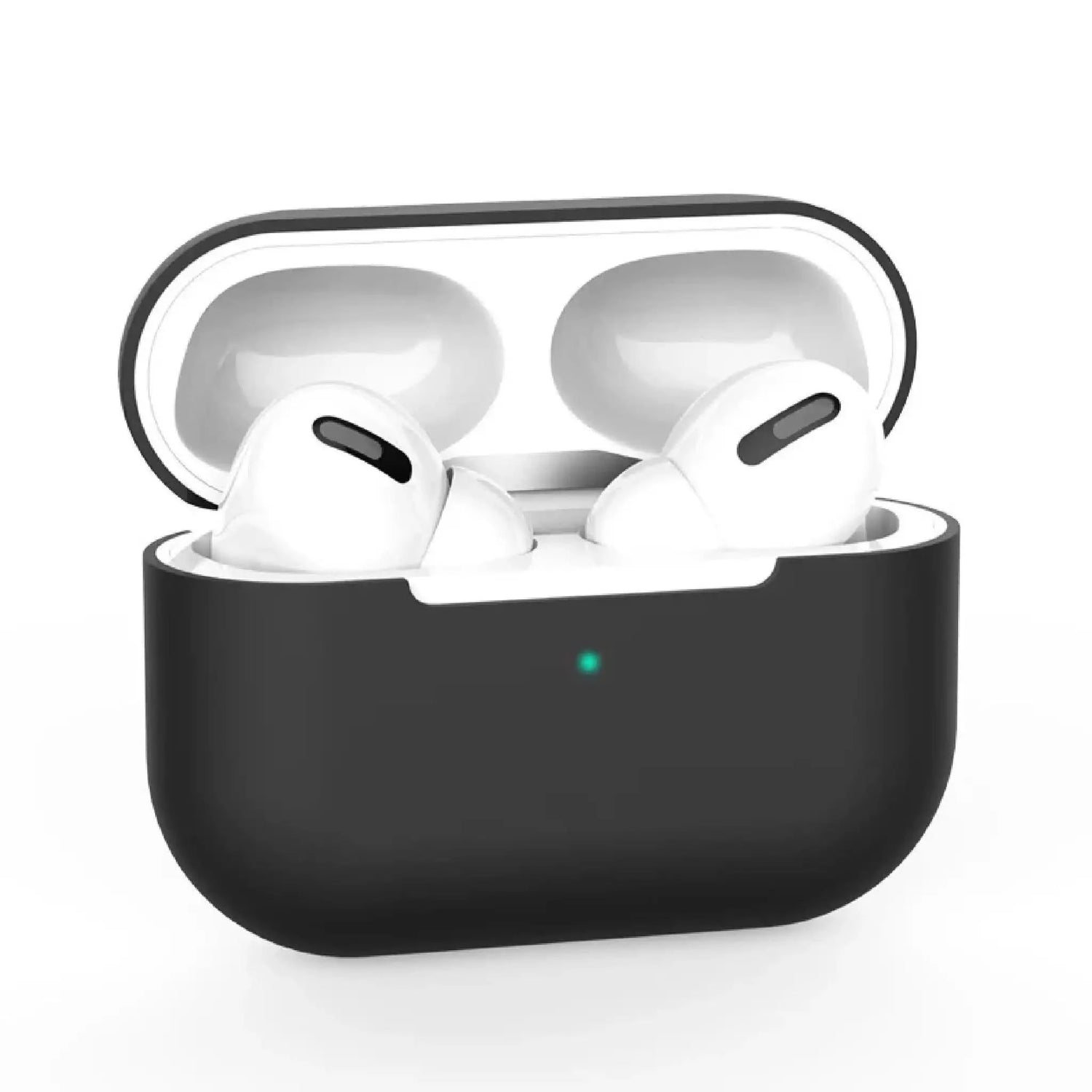 Silikone etui til AirPods – sort og hvid variant vist sammen, kompatibel med AirPods 1/2 og Pro