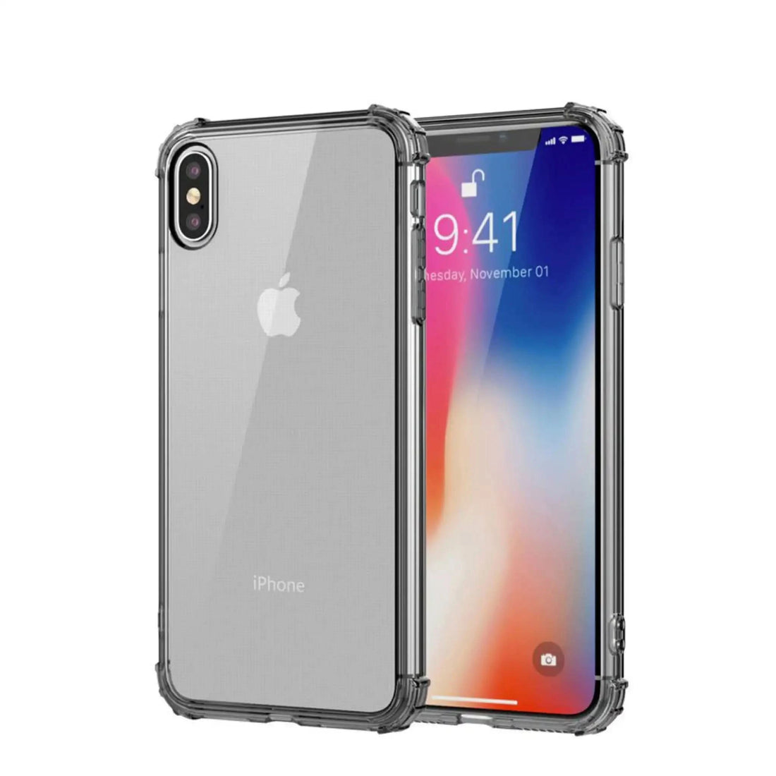 Gennemsigtigt grå silikonecover til iPhone – transparent grå beskyttelse af bagside og kanter