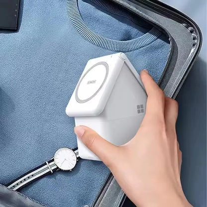 Praktisk 4-i-1 trådløs oplader hus – nem at have med i håndbagagen, perfekt til rejser.