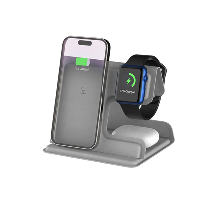 3-i-1 opladerstander med Apple Watch og iPhone opladning