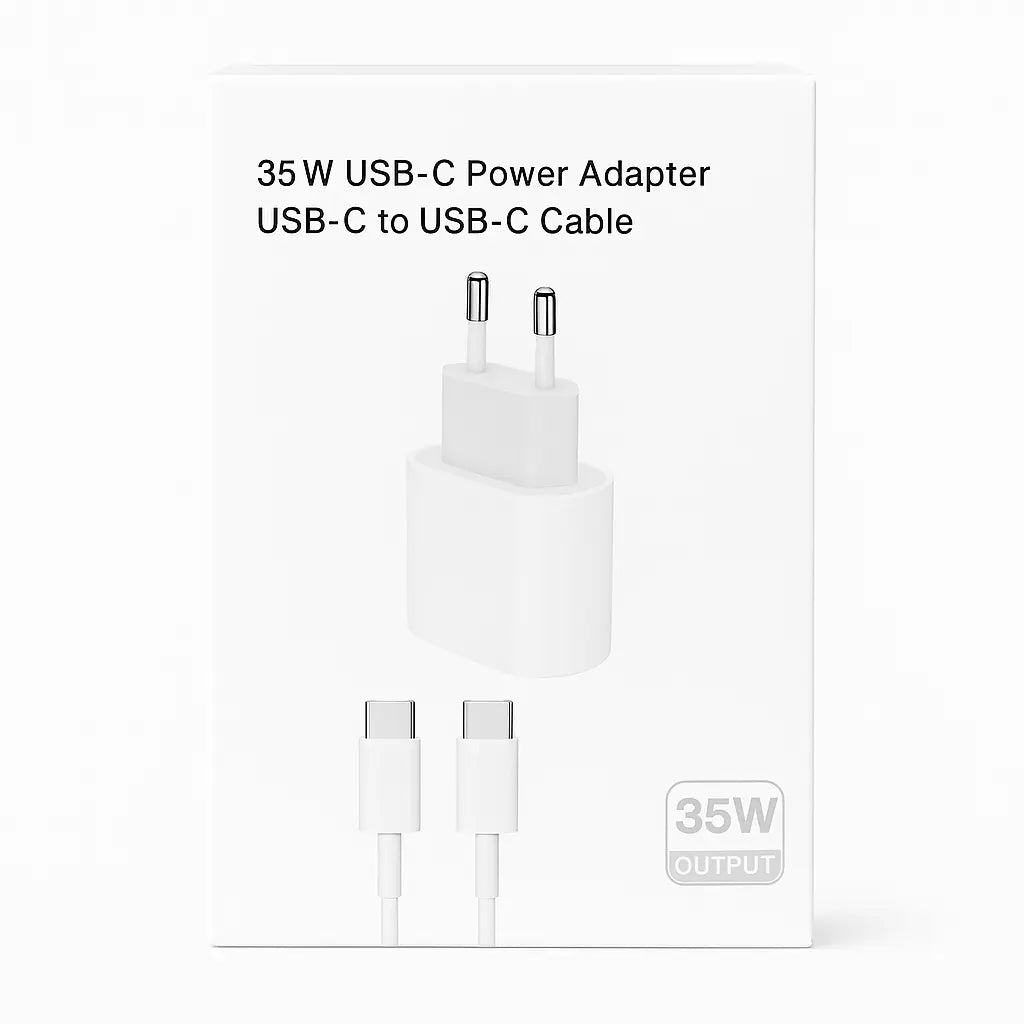 35W USB-C oplader med USB-C til USB-C kabel – Hurtig opladning til iPhone 15, iPad og MacBook