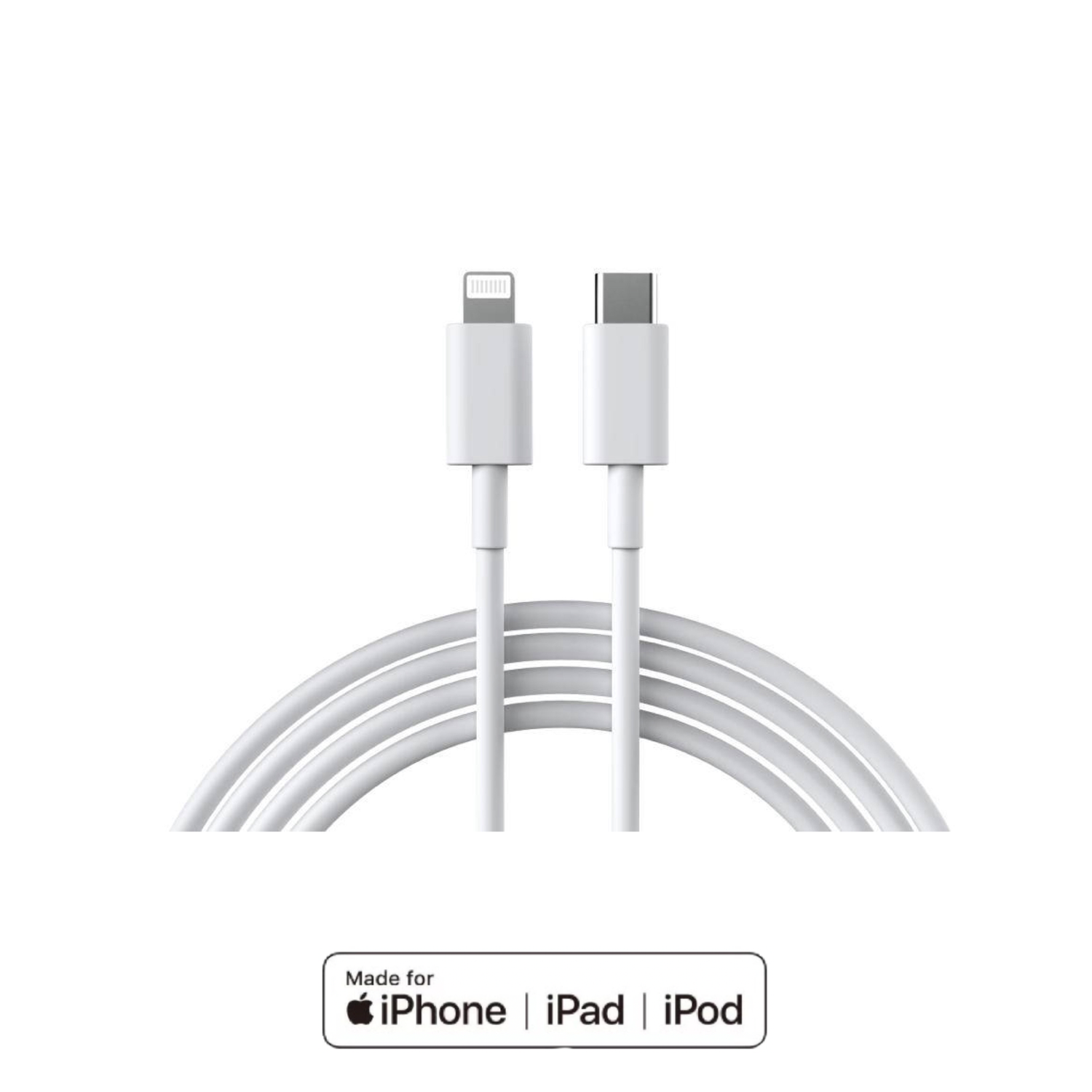 Lightning til USB-C opladerkabel 1 meter – MFI-certificeret til iPhone, iPad og iPod